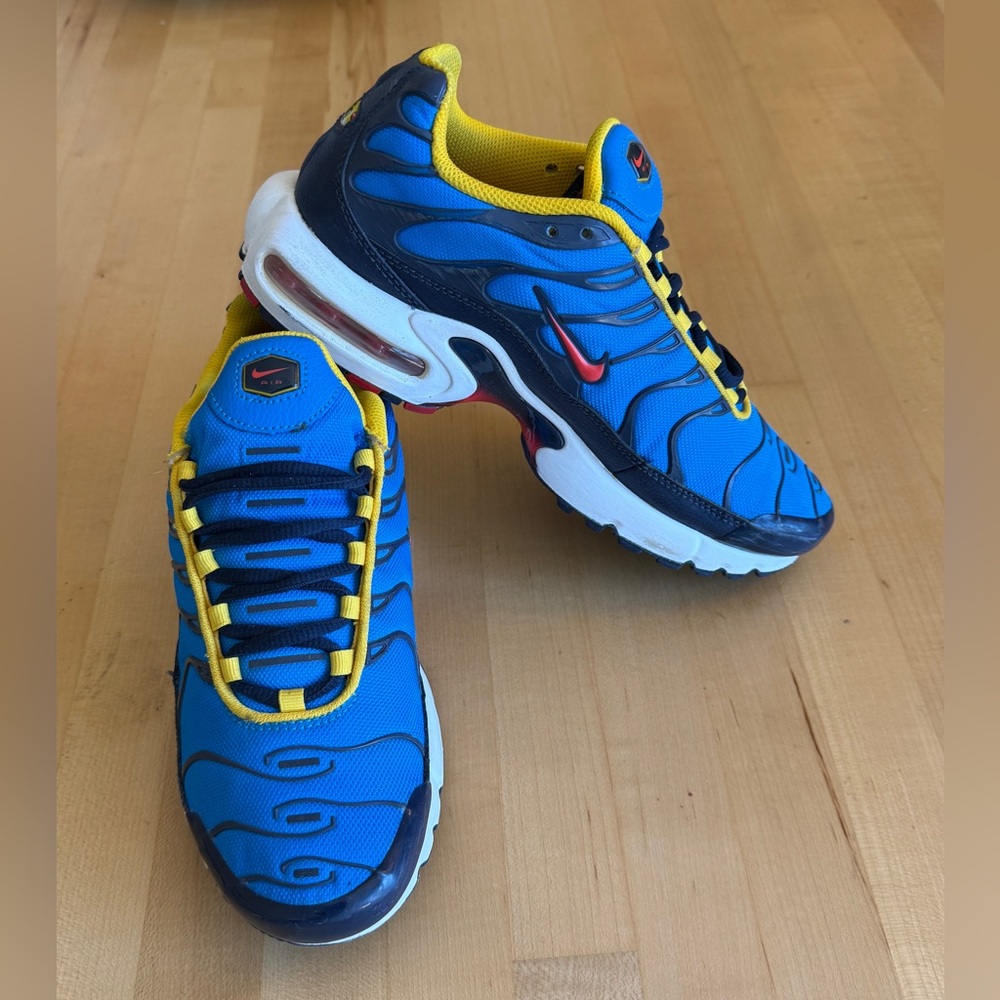 Nike Air Max Plus GS CI5676-400 Photo Blue White Crimson Sneakers size 7Y W 8.5 - Picture 2 of 10